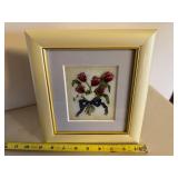 Decorative Home Decor Lot Framed Floral Art Heart Hanger Dish