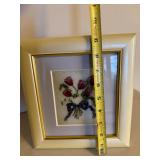 Decorative Home Decor Lot Framed Floral Art Heart Hanger Dish