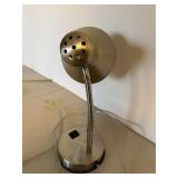 Brushed Metal Gooseneck Desk Lamp Modern Accent Light 11in Used