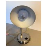 Brushed Metal Gooseneck Desk Lamp Modern Accent Light 11in Used