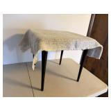 Vintage MCM Style Square End Table Dark Wood 15in Top Good