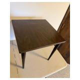 Vintage MCM Style Square End Table Dark Wood 15in Top Good