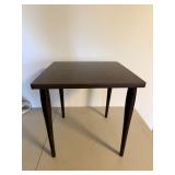 Vintage MCM Style Square End Table Dark Wood 15in Top Good
