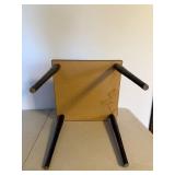 Vintage MCM Style Square End Table Dark Wood 15in Top Good