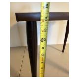 Vintage MCM Style Square End Table Dark Wood 15in Top Good