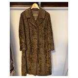 Vintage Bogh Stuttgart Brown Fur Coat Full Length Women