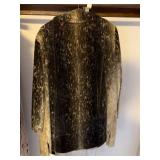 Bogh Stuttgart Vintage Real Fur Coat Mottled Brown Gray Repair