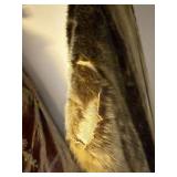 Bogh Stuttgart Vintage Real Fur Coat Mottled Brown Gray Repair
