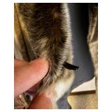 Bogh Stuttgart Vintage Real Fur Coat Mottled Brown Gray Repair