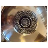 Mixed Silverplate Serving Tray Pan Candle Holder Lot 6 Pcs Vintage