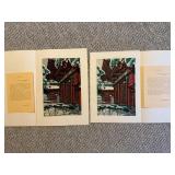 Shiro Kasamatsu Akamon Japanese Woodblock Print 1957 University Tokyo