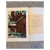 Shiro Kasamatsu Akamon Japanese Woodblock Print 1957 University Tokyo