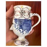 Studio Pottery & Curio Lot Denmark Face Mug Vase Bird Amethyst