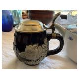 Vista Alegre Viana Teapot & Relief Lidded Beer Stein Lot 2