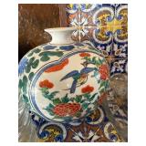 Decorative Estate Lot Vase Glass Platter Pewter Plate Marked Vase