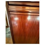 Vintage 2 Pc Rosewood Wall Unit Display Cabinet Hutch and Bar
