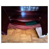 Vintage 2 Pc Rosewood Wall Unit Display Cabinet Hutch and Bar