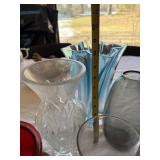 Mixed Art Glass Vase Lot Swirl Optic Colored Decorative 10 Pc