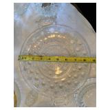 Mixed Vintage Pressed Glass Serving Bowls Dishes Candle Holders Lot