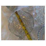 Mixed Vintage Pressed Glass Serving Bowls Dishes Candle Holders Lot