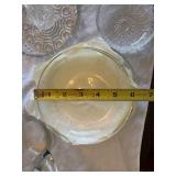 Mixed Vintage Clear Glass Serveware Lot Pitcher Bowls Basket 14+ Pcs