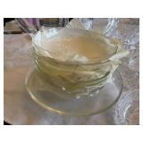 Mixed Vintage Clear Glass Serveware Lot Pitcher Bowls Basket 14+ Pcs