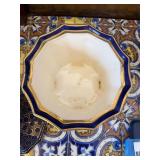 Austrian Porcelain Covered Jar Vienna Mark Cobalt Gold Decor Chip
