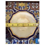 Austrian Porcelain Covered Jar Vienna Mark Cobalt Gold Decor Chip