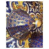Austrian Porcelain Covered Jar Vienna Mark Cobalt Gold Decor Chip