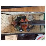 Vintage Student Violin w/ Case Bow Rosin Accessories For Repair