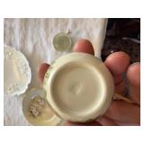 Limoges Hand Painted Porcelain Cup Saucer Bowl Lot 5 Pc Floral