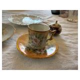 Limoges Hand Painted Porcelain Cup Saucer Bowl Lot 5 Pc Floral