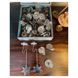 Vintage Clip-On Christmas Tree Candle Holders Lot in Decorative Box