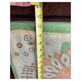 Vintage Framed Botanical Textile Wall Art Sunflower Design 22x22