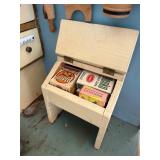 Vintage German Folk Art Toy Grocery Store w Drawers & Accessories and Storage Trunk
