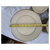 Vintage Lenox Ivory China Plate Set Silver Rim 48 Pc Service for 12