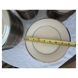Vintage Lenox Ivory China Plate Set Silver Rim 48 Pc Service for 12