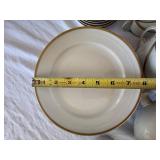 Vintage Eschenbach Roswitha Made in Germany-US-Zone Ivory Porcelain Tea Coffee Set Gold Trim Partial Service
