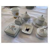 Mixed Limoges France Porcelain Trinket Box Dish Cup Lot 7 Pc