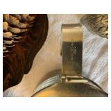 Vintage Silverplate Decor Lot Quail Shakers Inox Jar Tray Trivet