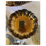 Vintage Silverplate Decor Lot Quail Shakers Inox Jar Tray Trivet