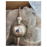 Vintage Christmas Lights & Silver Tree Topper Holiday Decor Lot