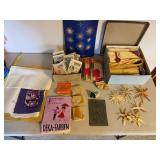 Vintage Straw Ornament Making Supply Lot German Craft Materials Book