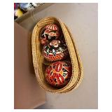 Mixed Hand Decorated Easter Egg Lot Folk Art Pysanky Style Ornaments