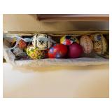 Mixed Hand Decorated Easter Egg Lot Folk Art Pysanky Style Ornaments