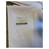 Vintage Damask Linen Tablecloth Lot White Ivory Table Linens 6 Pc