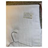 Vintage Damask Linen Tablecloth Lot White Ivory Table Linens 6 Pc