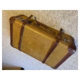 Vintage Hard Shell Suitcase w/ Norddeutscher Lloyd Bremen Label