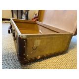 Vintage Hard Shell Suitcase w/ Norddeutscher Lloyd Bremen Label