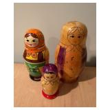 Vintage Wooden Matryoshka Nesting Dolls Lot 7-Piece Set + 2 Extras